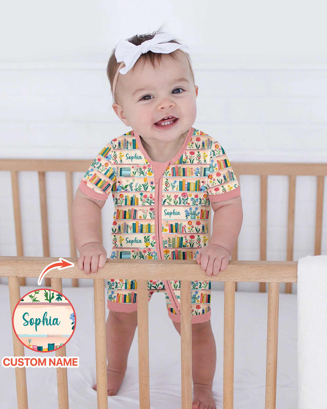 Personalized Book Lover Bamboo Shorty Zippy