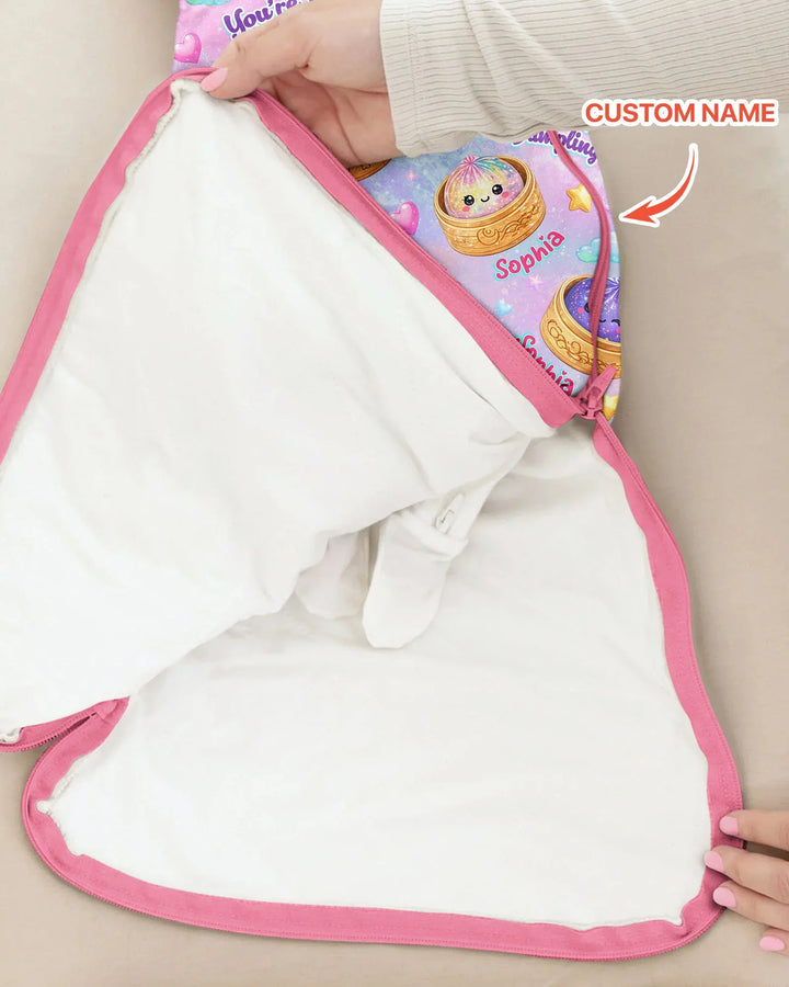 Custom Name You're A Glitter Dumpling Bamboo Sleep Bag