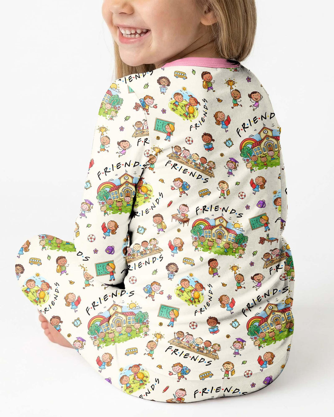 School Friends Forever Bamboo Two Piece Long Sleeve Pajama Set