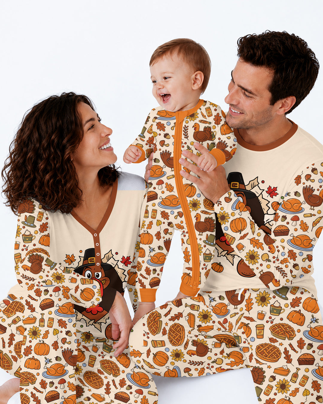 Funny Turkey on Thanksgiving Bamboo Men's Pajama Set