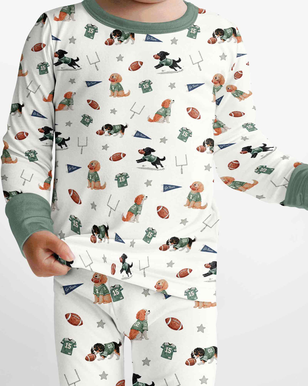 Conjunto de pijama de dos piezas de bambú con mangas largas, plantilla PERSONALIZADA