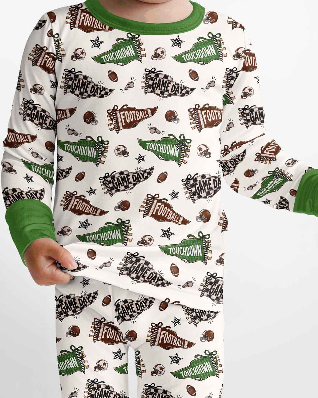 Touchdown Season Bamboo Two Piece Long Sleeve Pajama Set