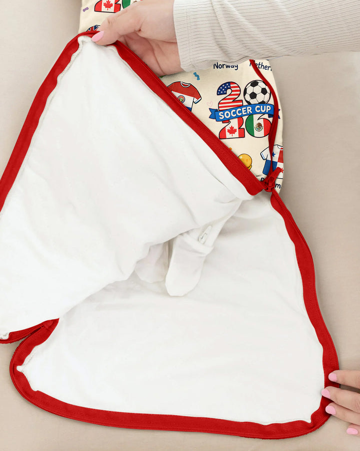 2026 Soccer World Jersey Flag Bamboo Sleep Bag