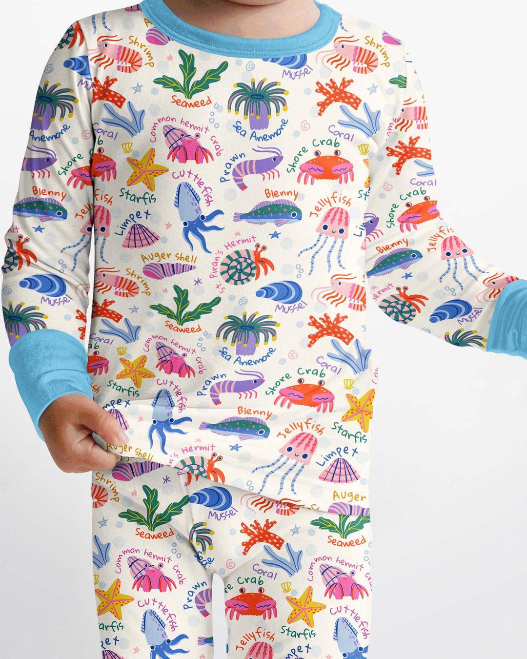 Tide Pool Pals Bamboo Two Piece Long Sleeve Pajama Set