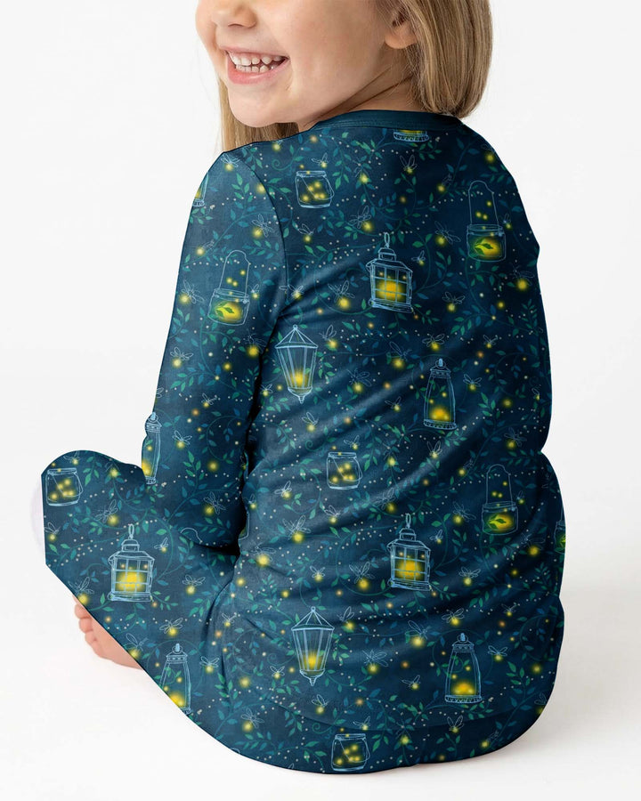 Firefly Lantern Night Bamboo Two Piece Long Sleeve Pajama Set