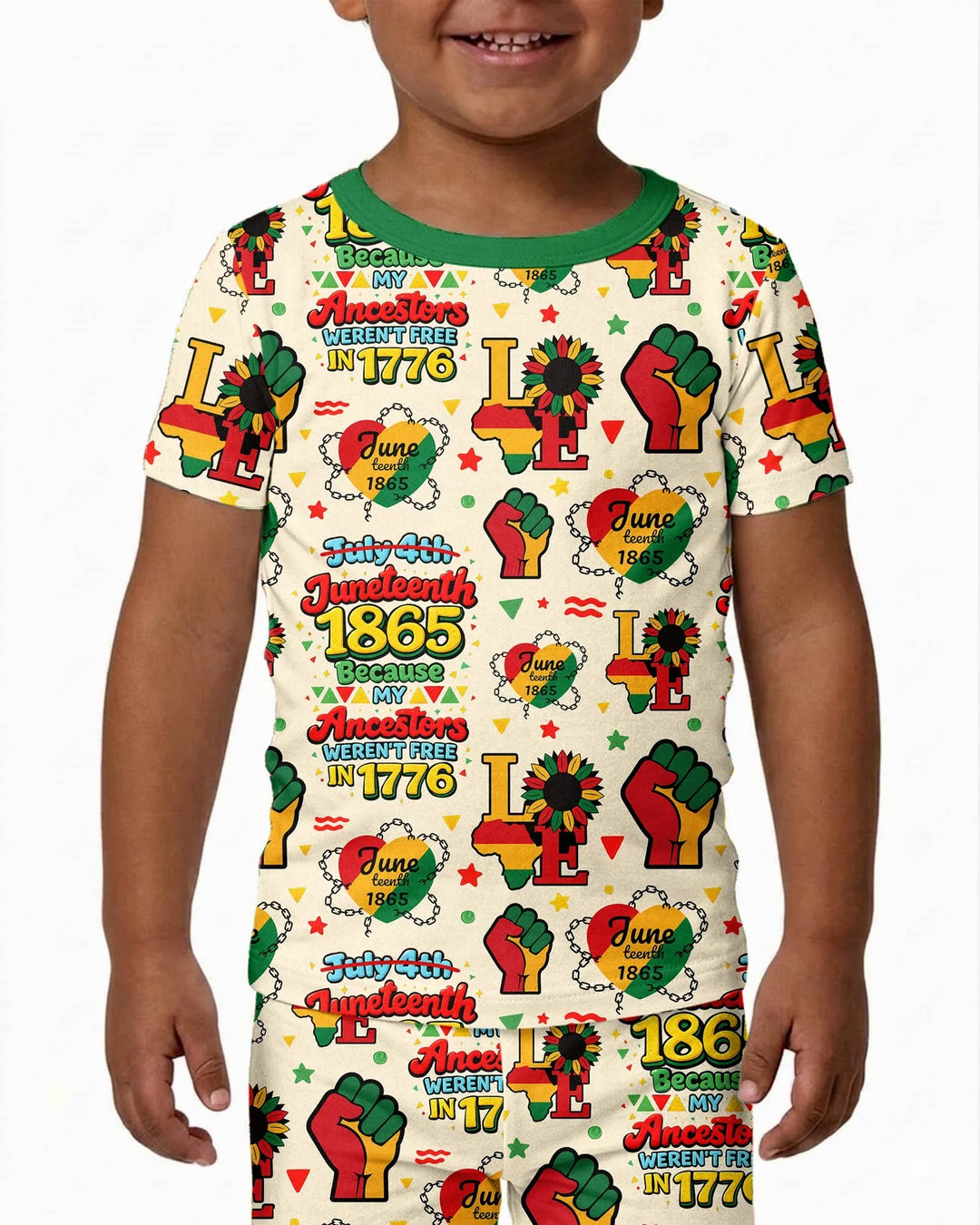 Conjunto de pijama de dos piezas de manga corta de bambú