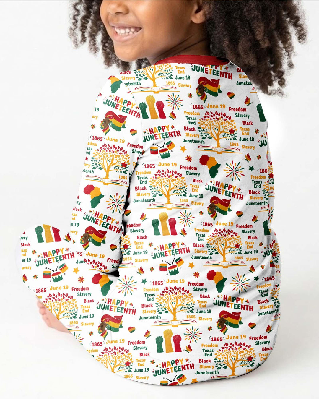 Happy Juneteenth Bamboo Two Piece Long Sleeve Pajama Set