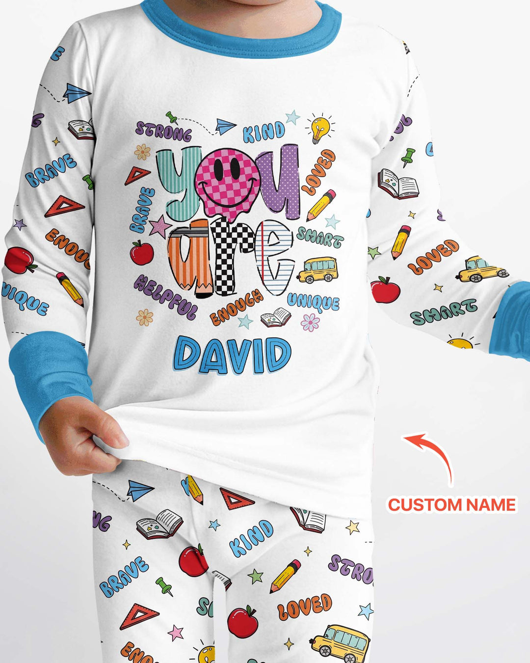 Custom Name You Are Everything Bamboo Two Piece Long Sleeve Pajama Set