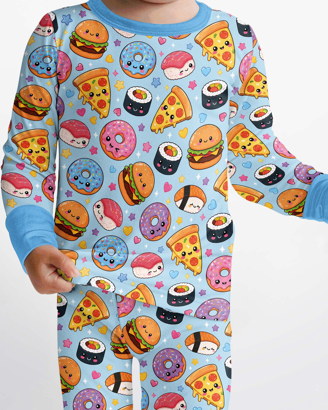 Conjunto de pijama de dos piezas de bambú con mangas largas, plantilla PERSONALIZADA