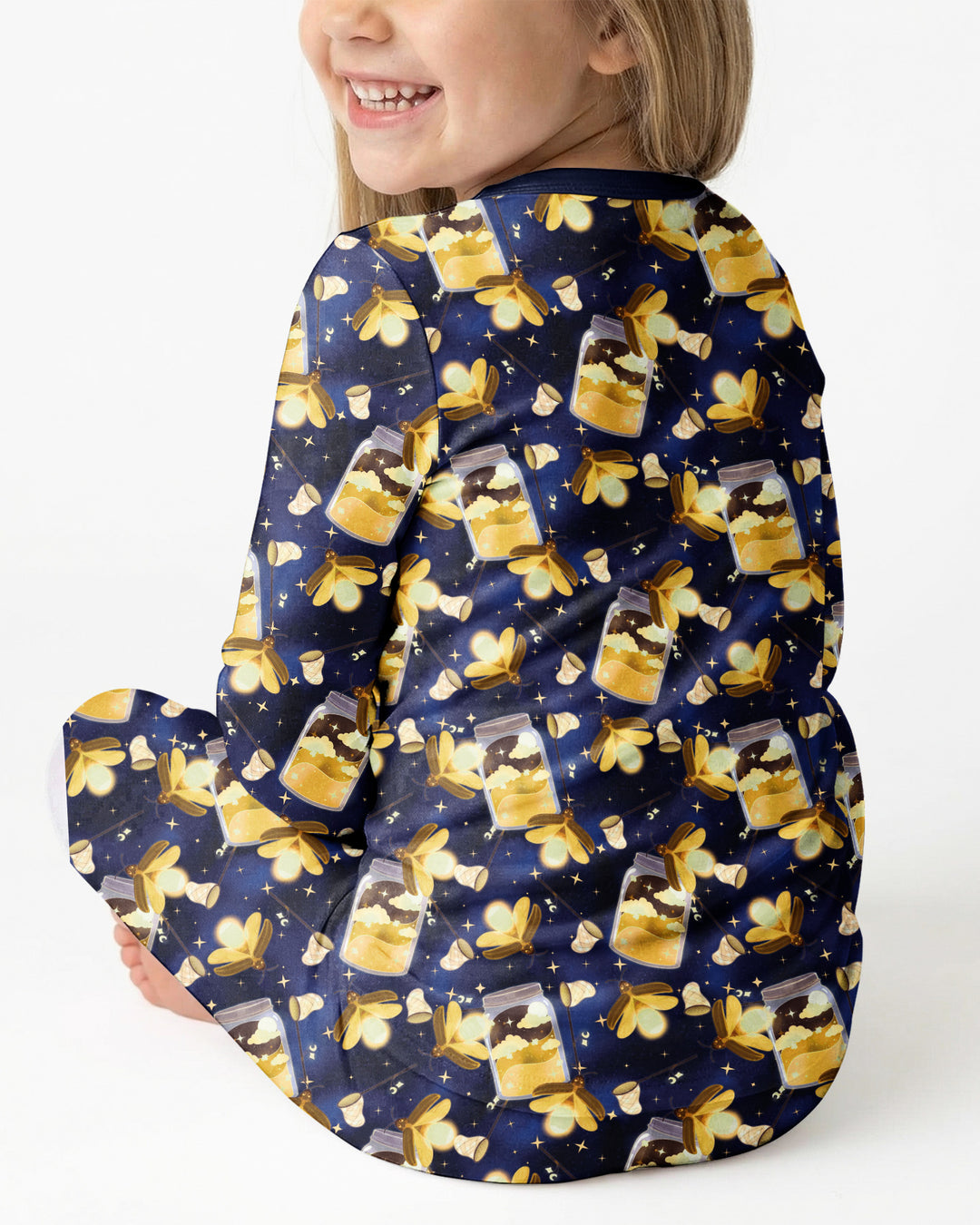 Starry Firefly Magic Family Matching Bamboo Two Piece Long Sleeve Pajama Set