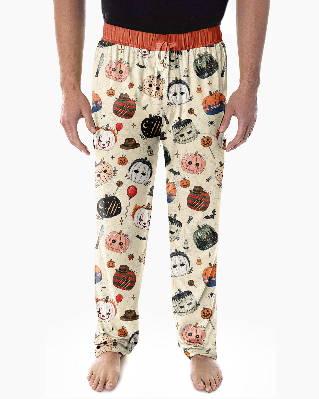 Horror Movie Pumpkins Bamboo Men's Pajama Set