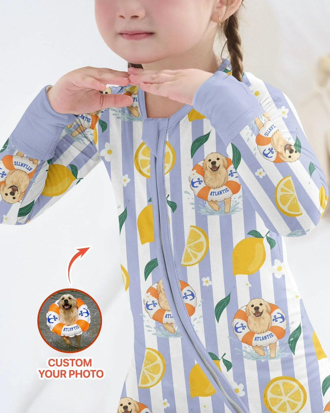 Gerippte Babykleidung mit individuellem Foto - Weich &amp; Skizzenhaft