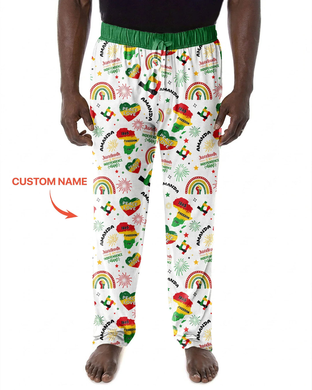 Custom Name Juneteenth Is My Independence Day Bamboo Men's Pajama Set