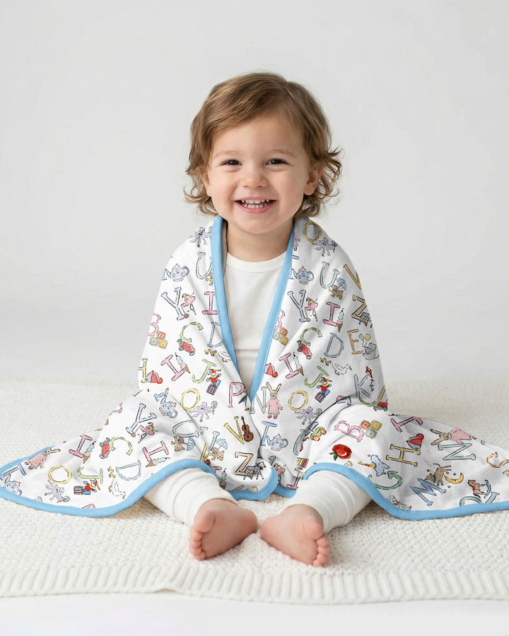 ABC Whimsy Bamboo Blanket