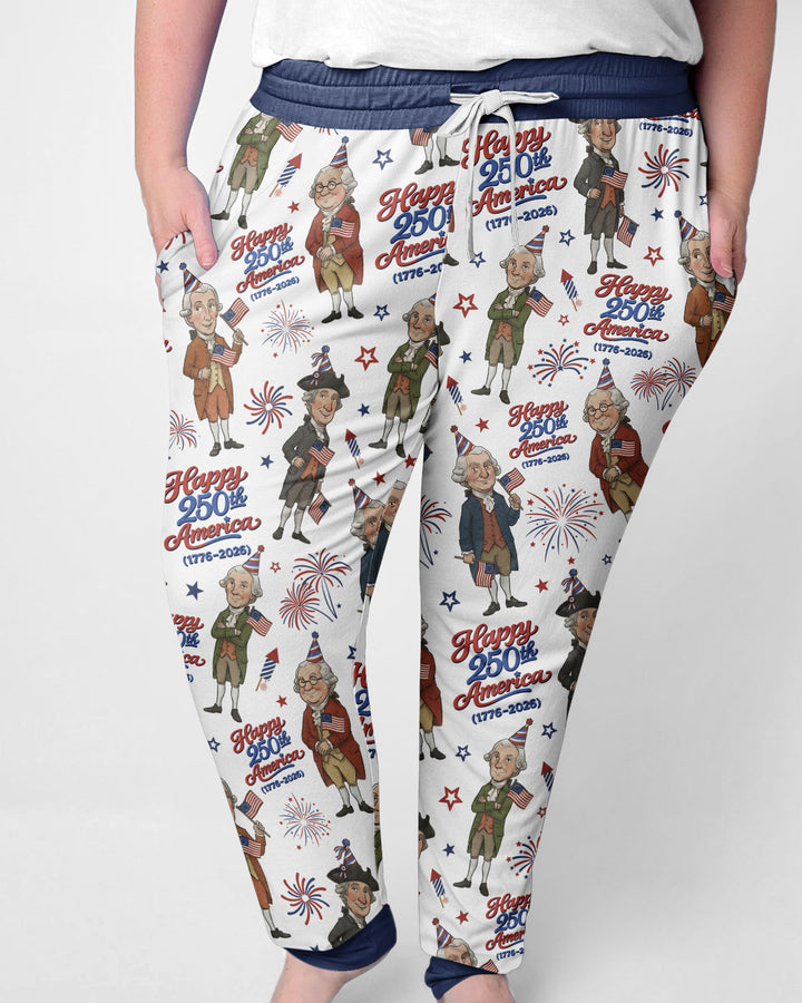 Party Like It's 1776 Family Matching Bamboo Women Pajama Set