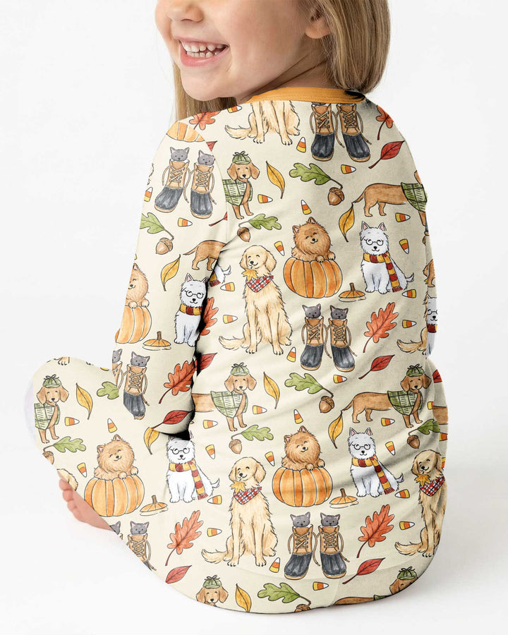 Autumn Paws Bamboo Two Piece Long Sleeve Pajama Set