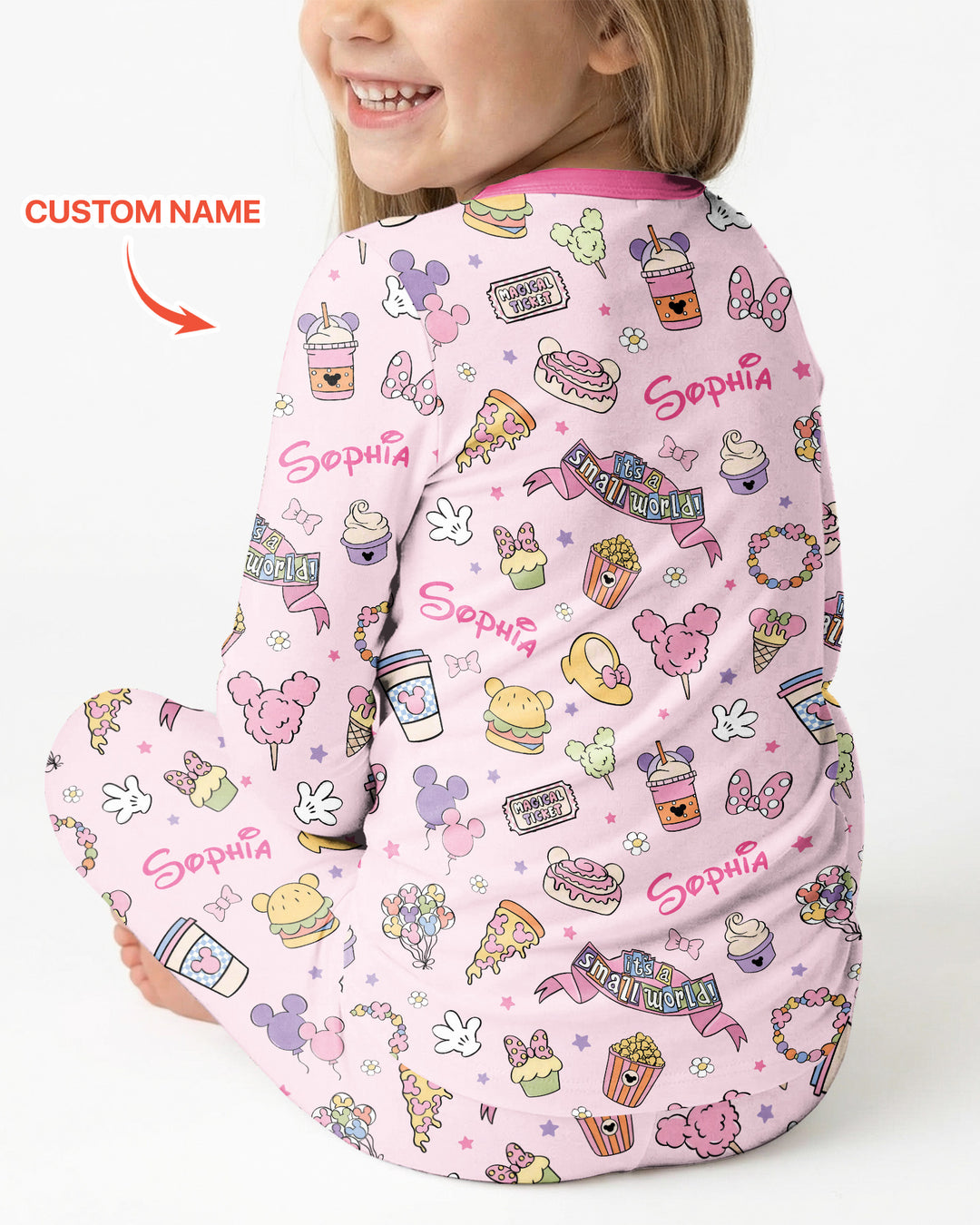 Custom Name Magical Trip Bamboo Two Piece Long Sleeve Pajama Set