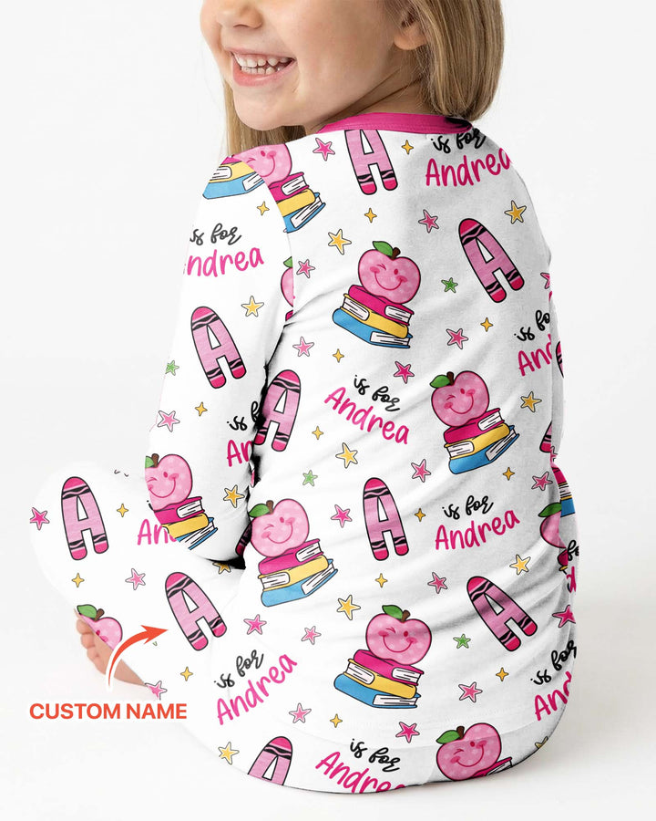 Conjunto de pijama de dos piezas de bambú con mangas largas, plantilla PERSONALIZADA