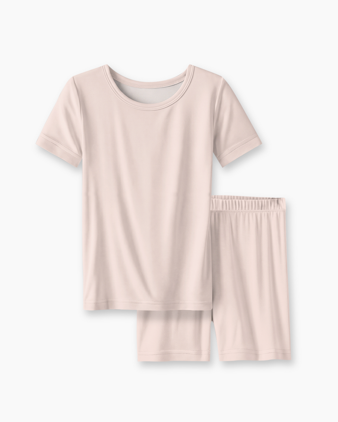 Solid Color Bamboo Two Piece Short Sleeve Short Pajama Set
