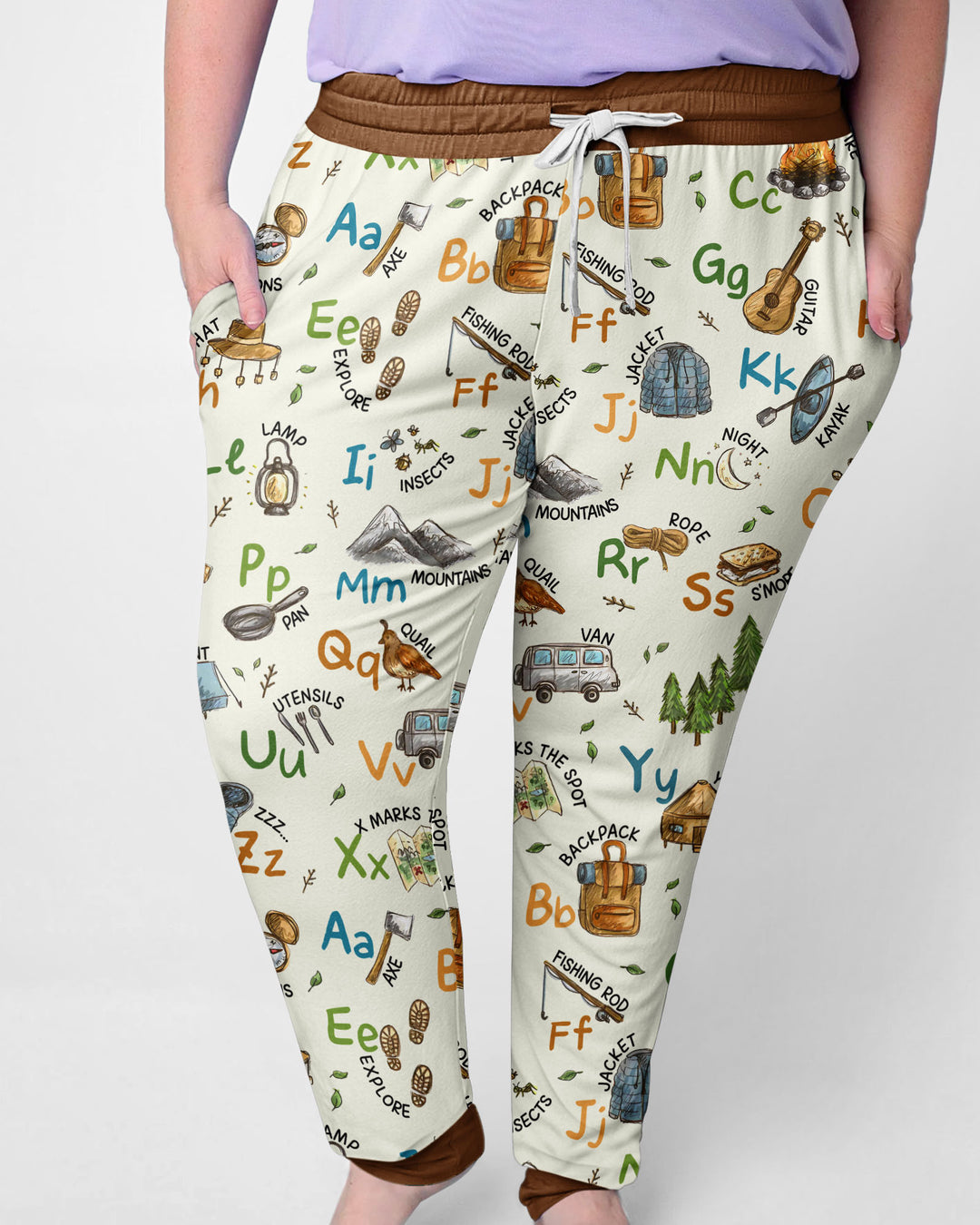 Plantilla de conjunto de pijama de mujer de bambú