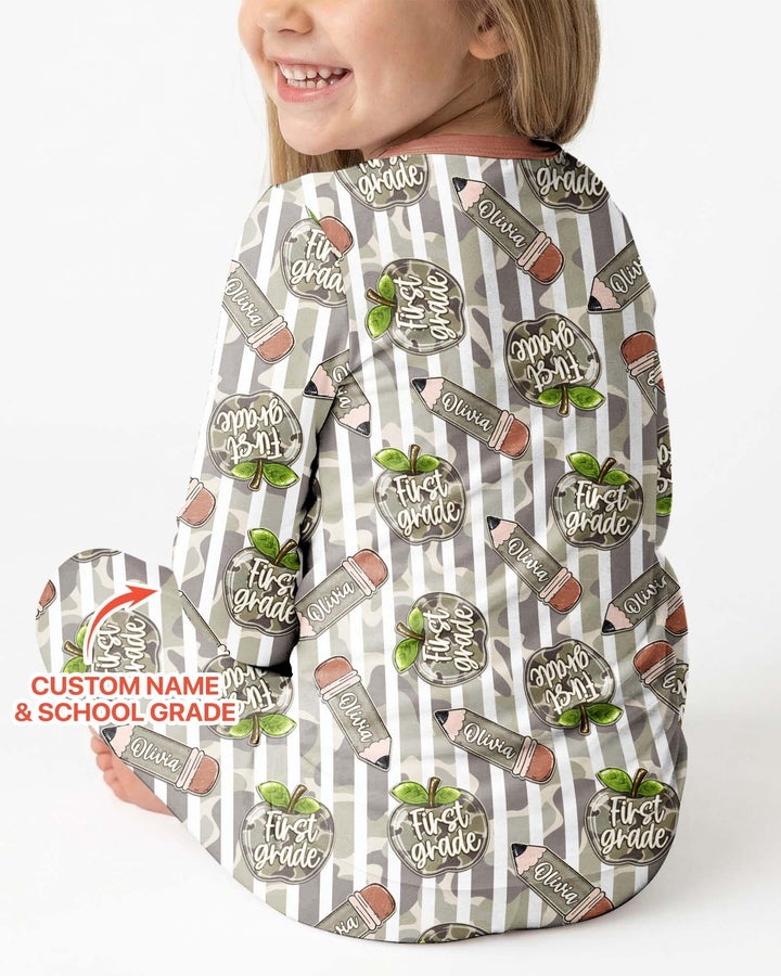 Zweiteiliges Langarm-Pyjama-Set mit Sommerfrüchten