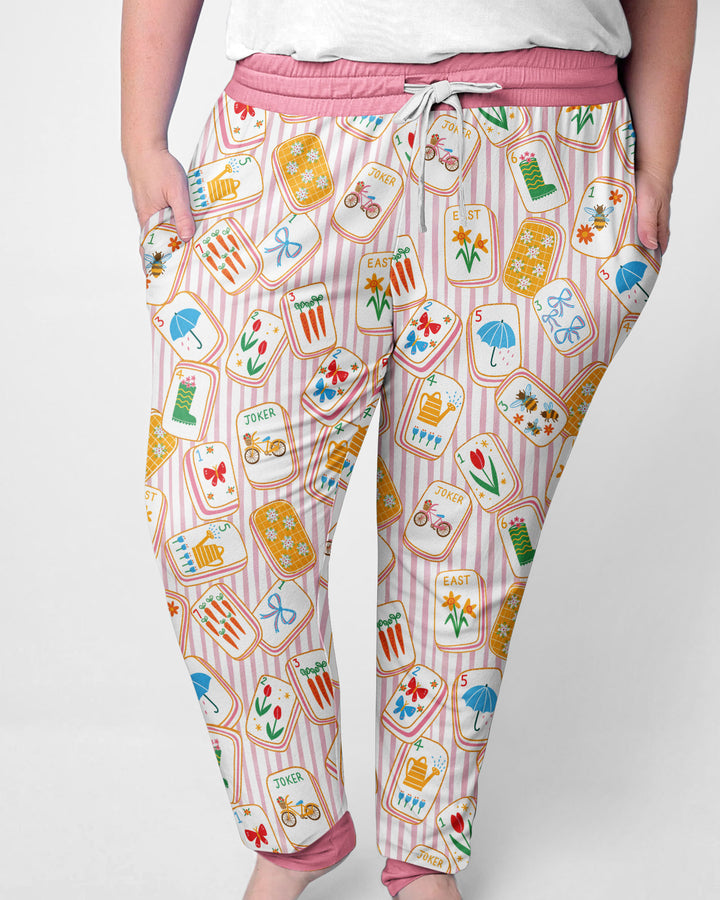 Mahjong Club Mommy & Me Matching Bamboo Women Pajama Set
