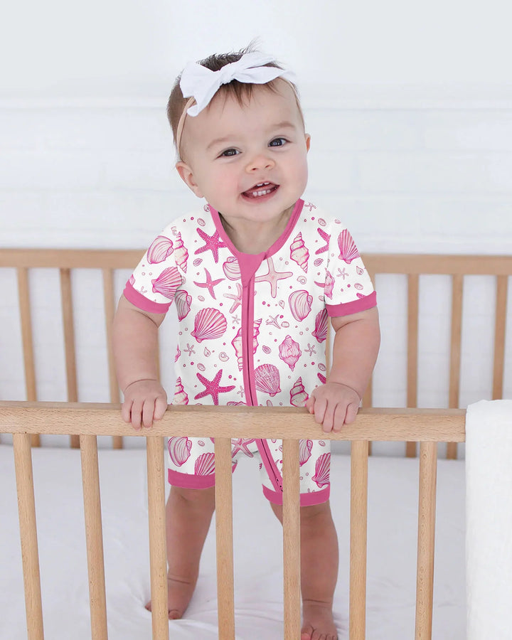 Coastal Charm Family Matching Bamboo Shorty Zippy