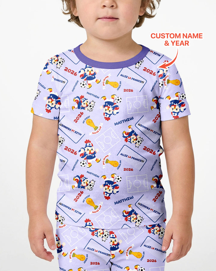 Pijama de bambú de dos piezas de manga corta con pantalón corto, plantilla personalizada