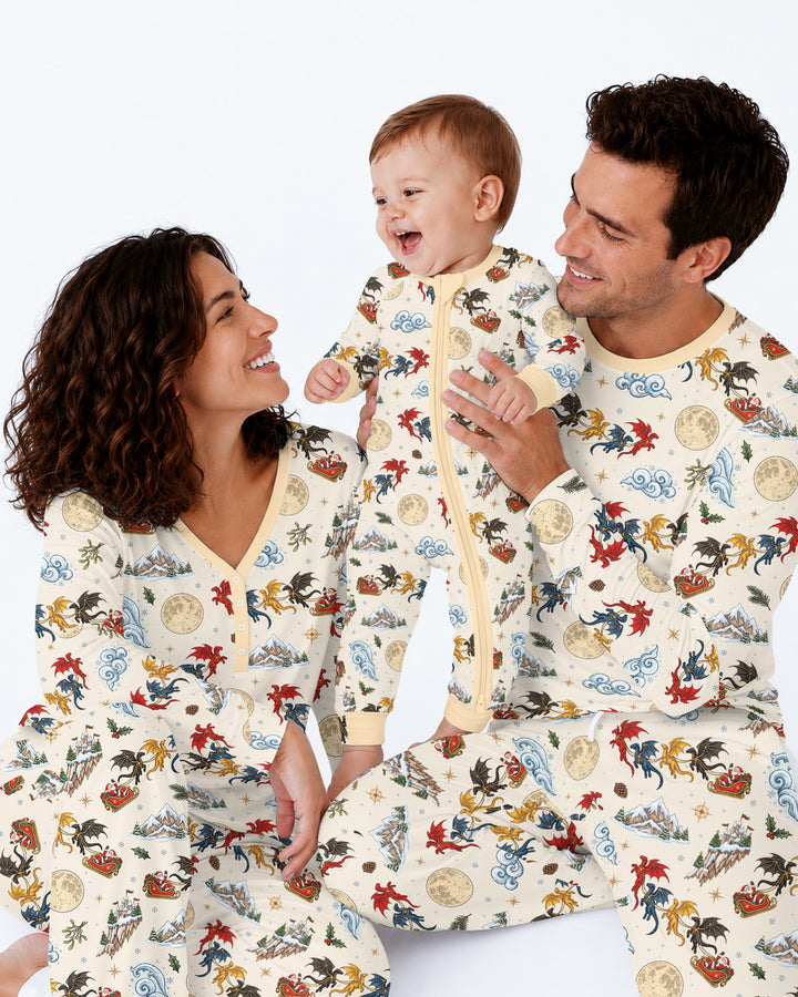 Fourth Wing Christmas Bamboo Men's Pajama Set