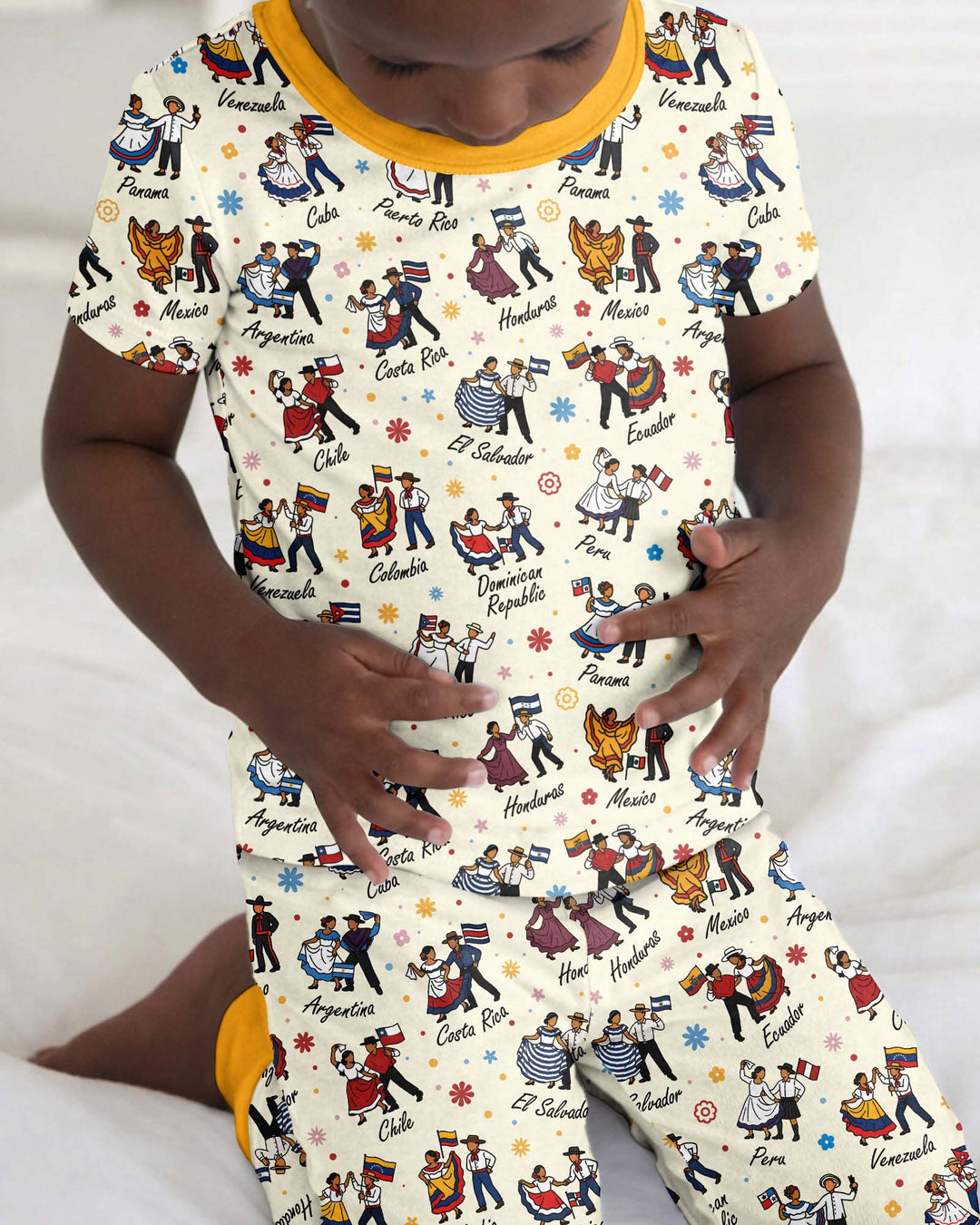 Pijama de dos piezas de bambú de manga corta "All About That Base"