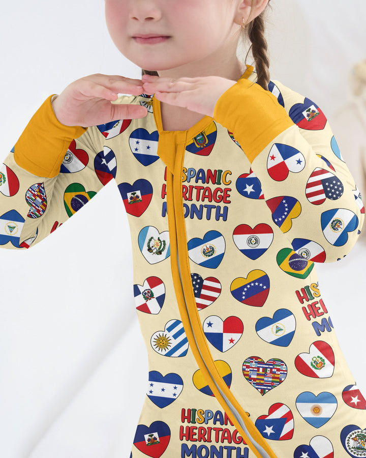 Country Flags Hispanic Heritage Month  Bamboo Convertible Zippy