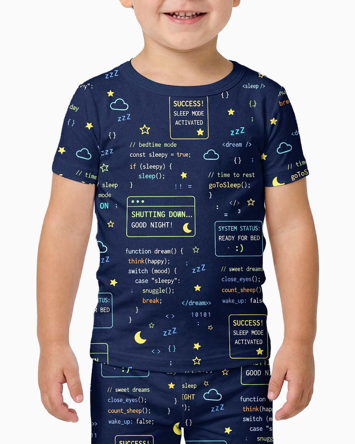 Pijama de dos piezas de manga corta de bambú It Techy a juego para padre e hijo