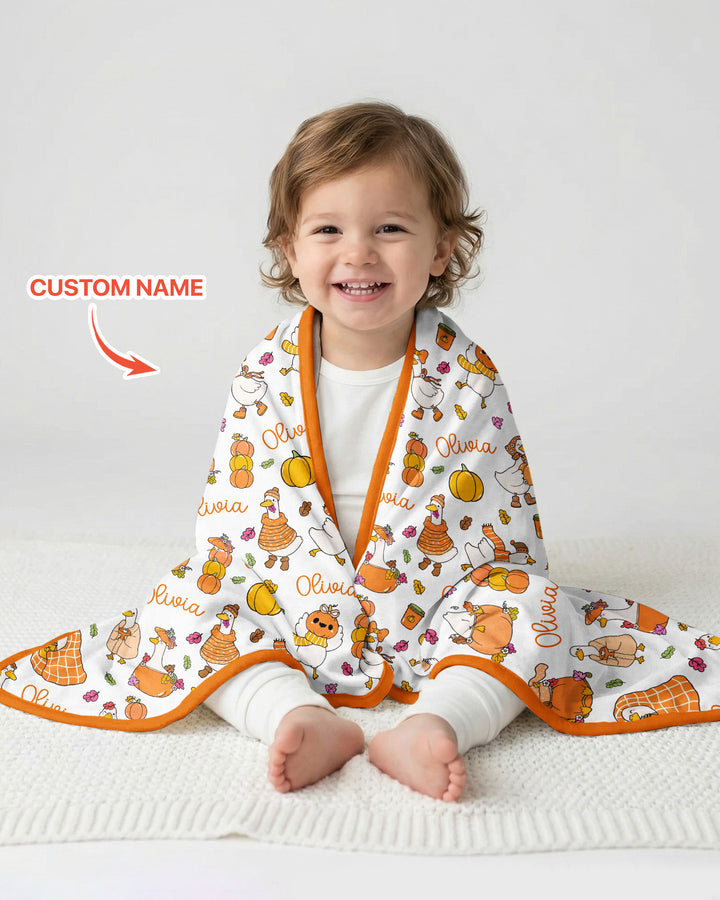 Fall Silly Goose Bamboo Blanket