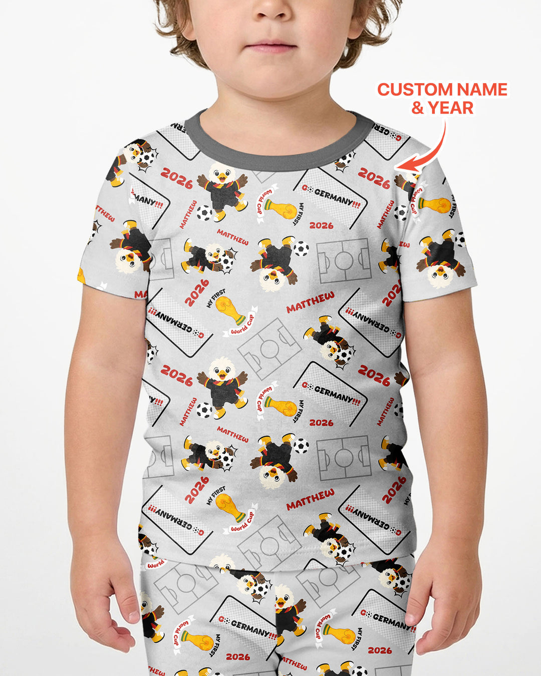 Pijama de bambú de dos piezas de manga corta con pantalón corto, plantilla personalizada