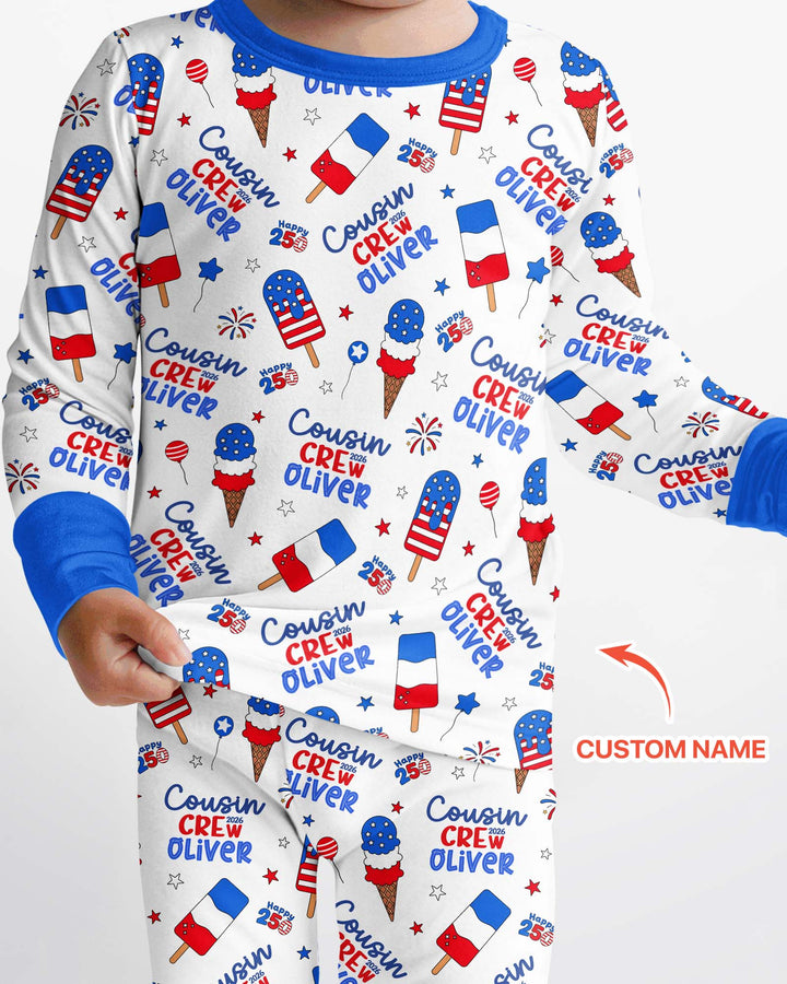 Conjunto de pijama de dos piezas de bambú con mangas largas, plantilla PERSONALIZADA