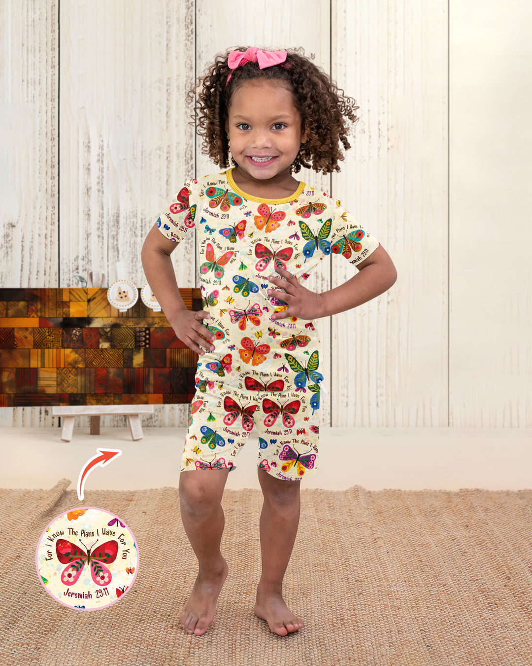 For I Know The Plans I Have For You Two Piece Short Sleeve Shorts Pajama Set