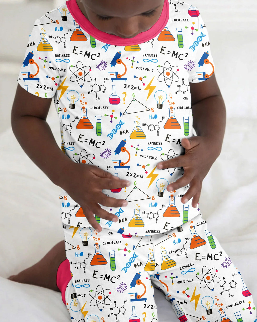 Science Explorer Family Matching Bamboo Two Piece Short Sleeve Pajama Set