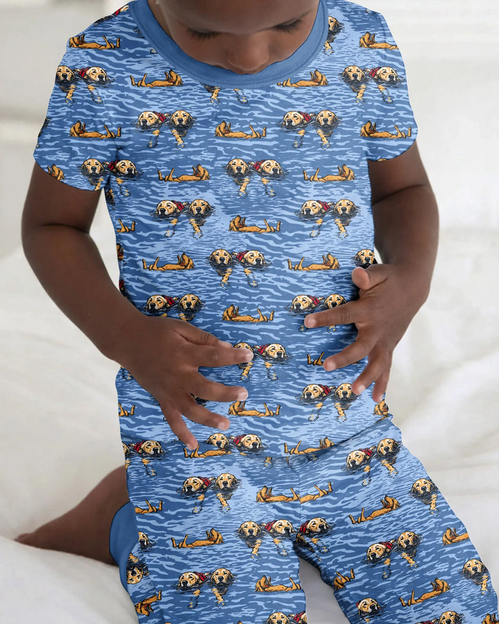 Zweiteiliges, kurzärmliges Pyjama-Set mit Marienkäfern