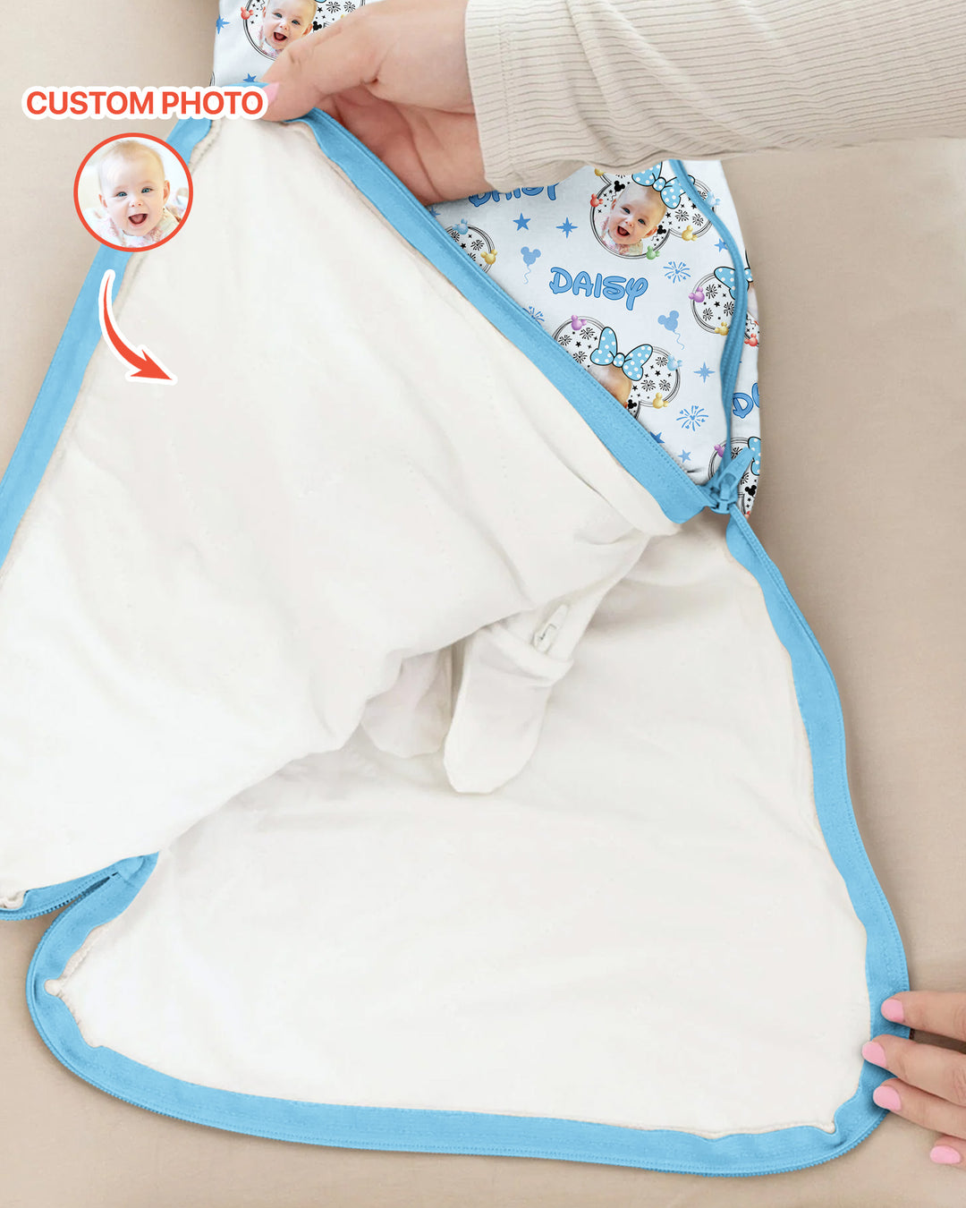 Custom Photo Little Princess Bamboo Sleep Bag