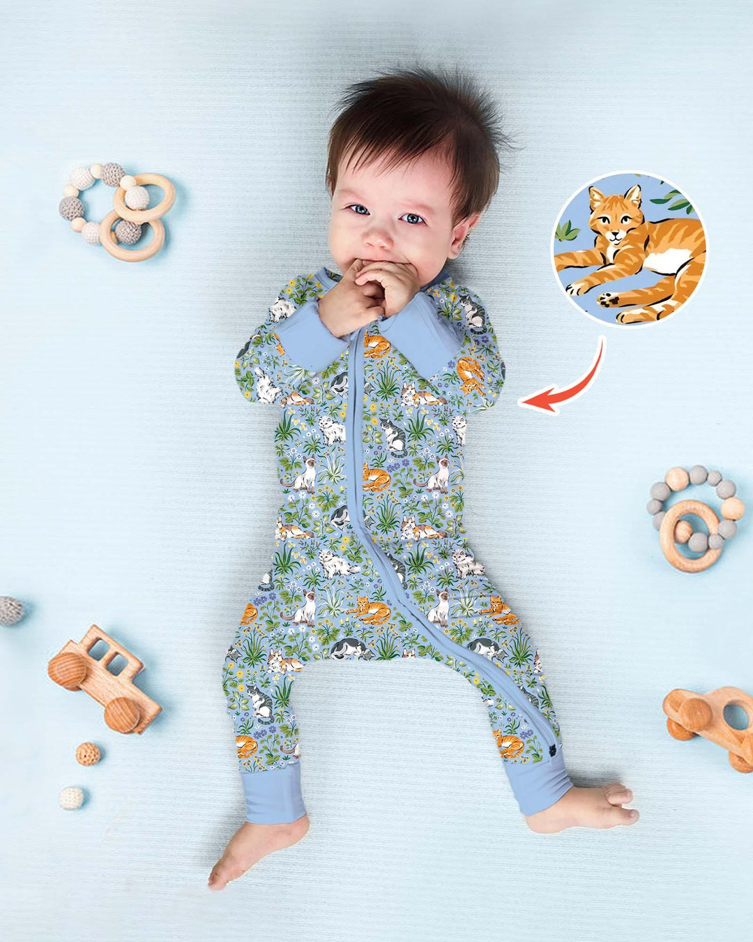 Gerippte Babykleidung mit individuellem Foto - Weich &amp; Skizzenhaft