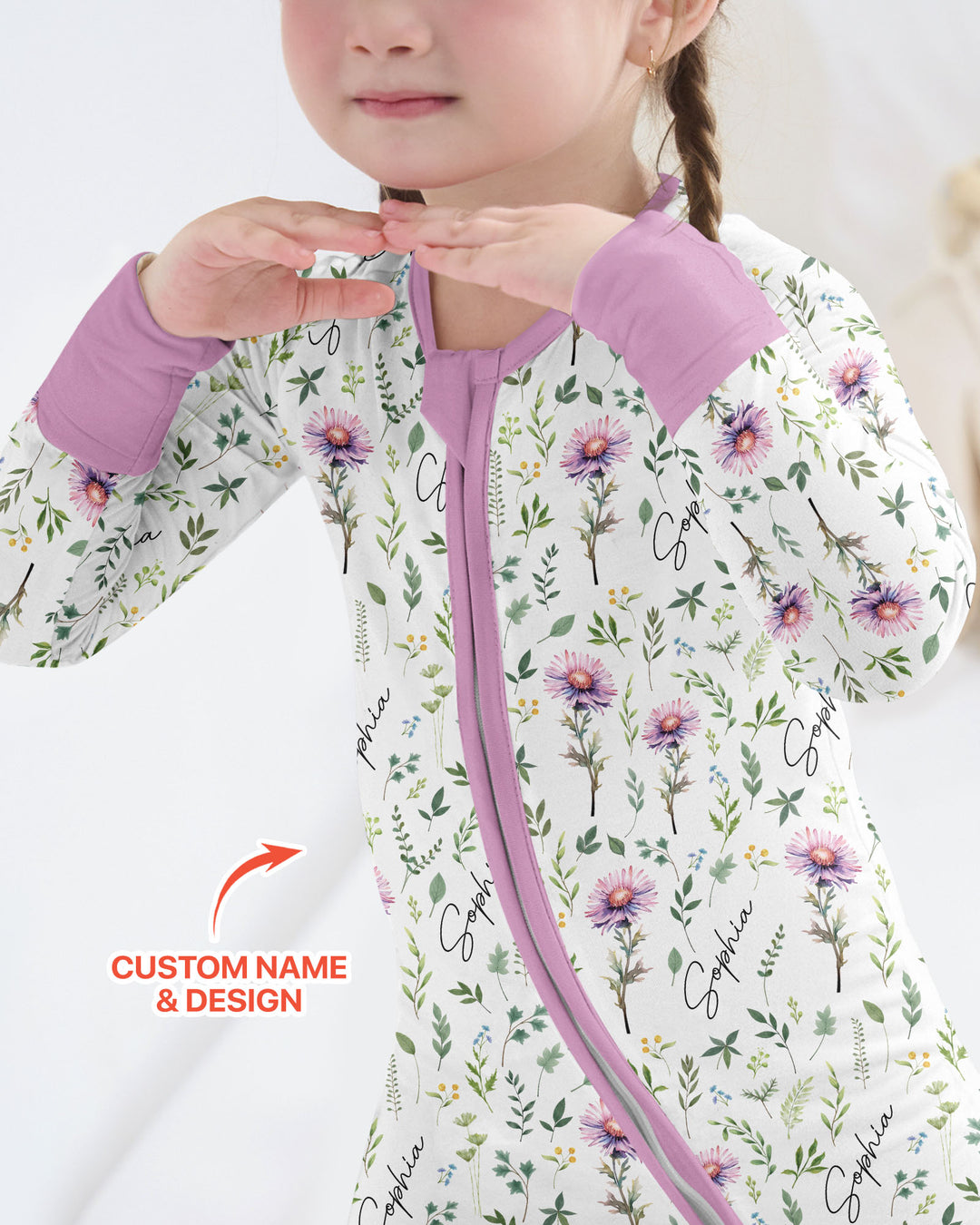 Birth Month Flower Bamboo Convertible Zippy