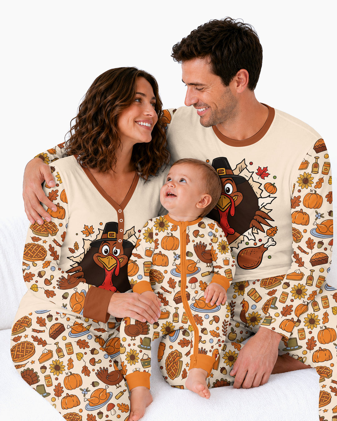 Funny Turkey on Thanksgiving Bamboo Women Pajama Set