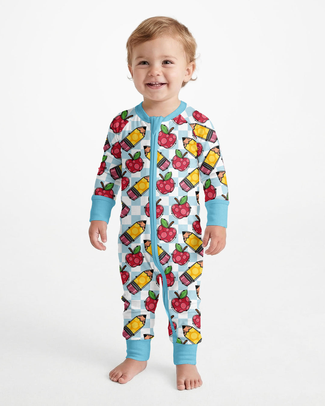 Checkered Apple Scribbles Bamboo Convertible Zippy