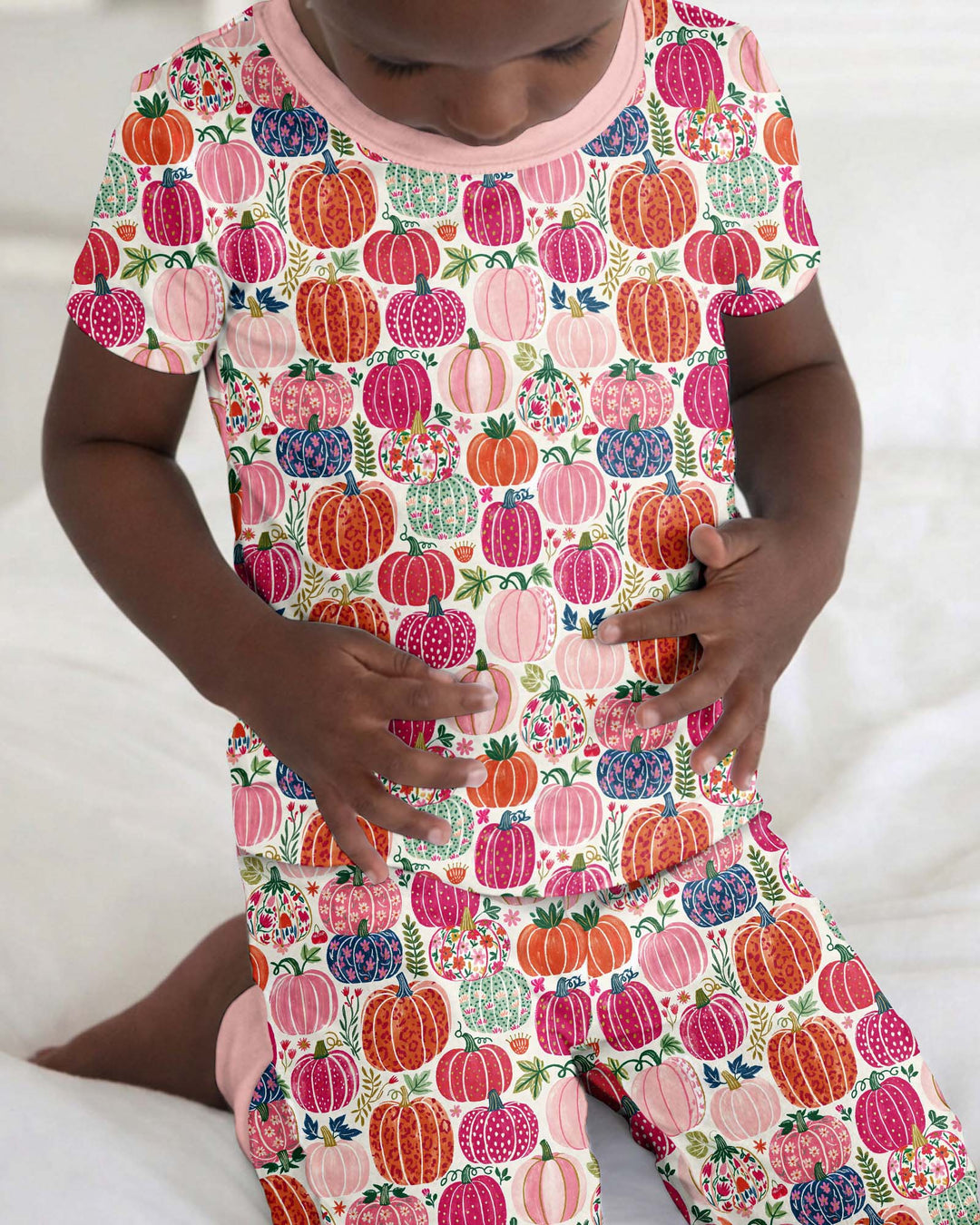 Pumpkin & Bloom Bamboo Two Piece Short Sleeve Pajama Set