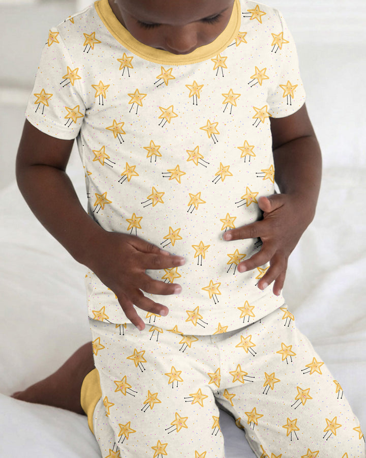 Zweiteiliges, kurzärmliges Pyjama-Set mit Marienkäfern