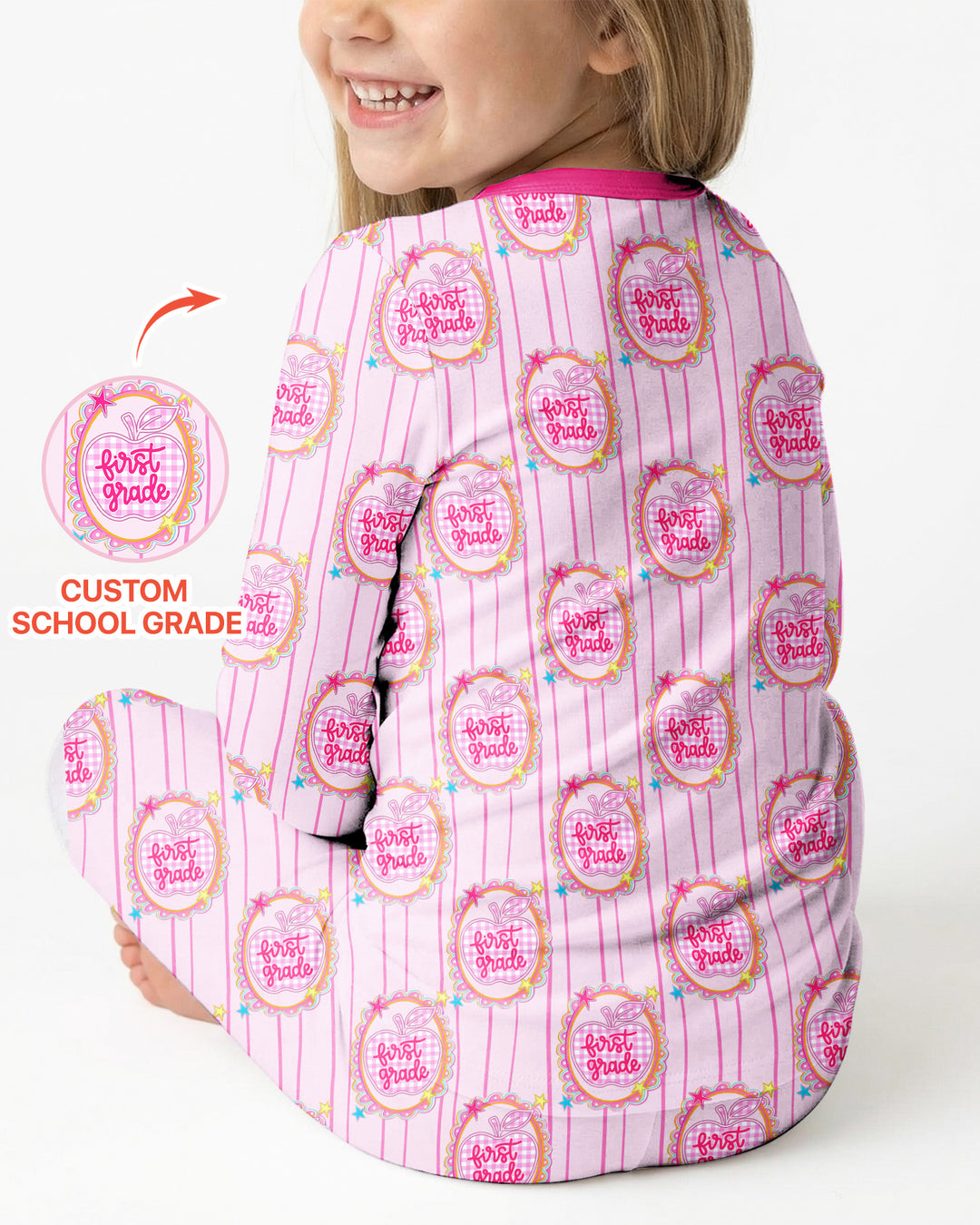 Conjunto de pijama de dos piezas de bambú con mangas largas, plantilla PERSONALIZADA