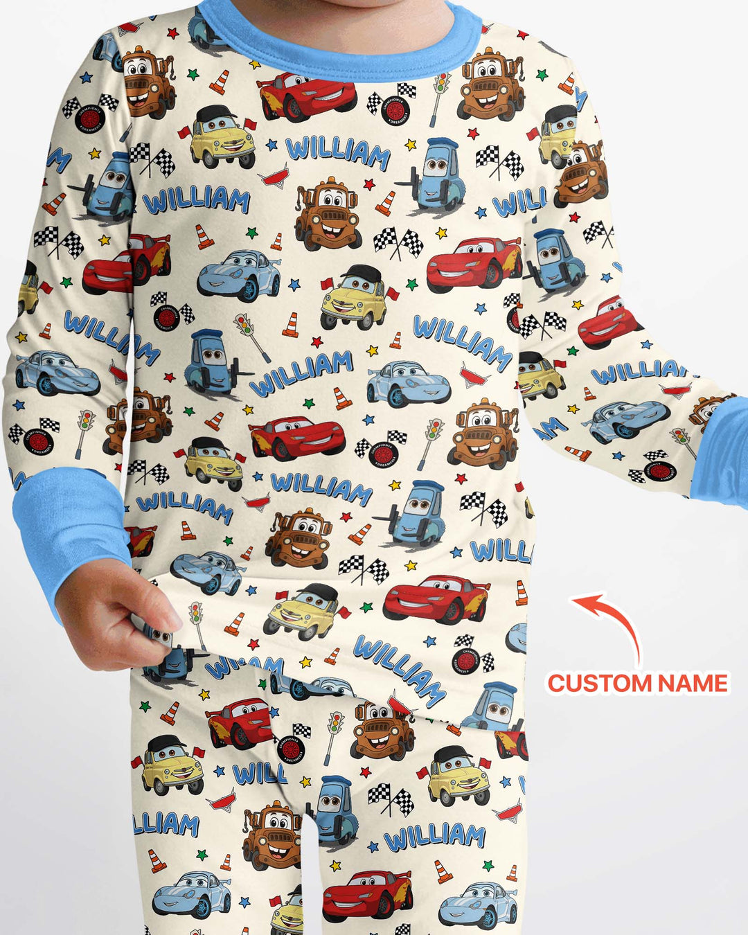 Car Movie Bamboo Two Piece Long Sleeve Pajama Set