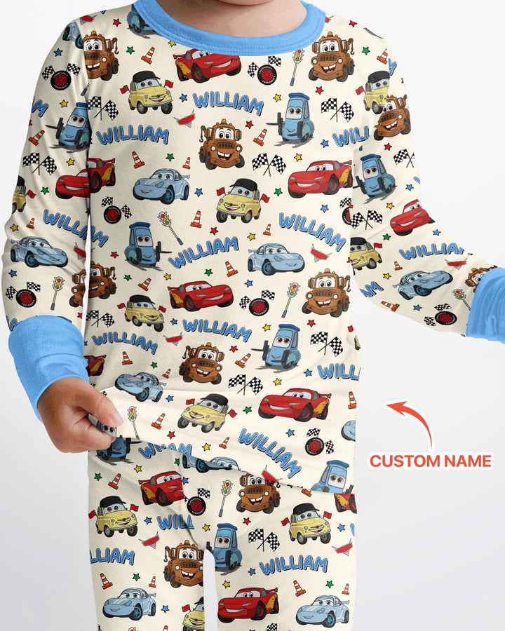 Car Movie Bamboo Two Piece Long Sleeve Pajama Set