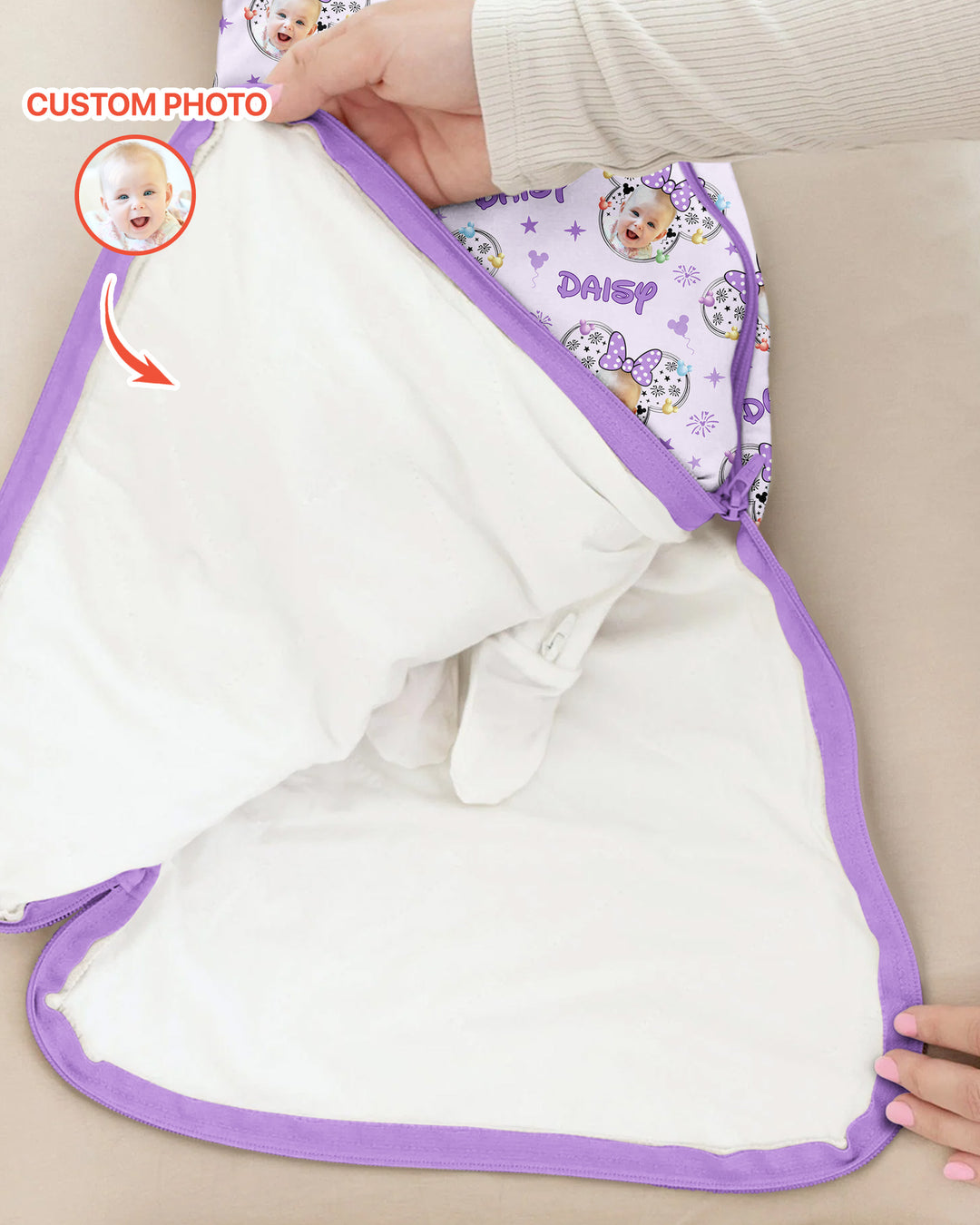Custom Photo Little Princess Bamboo Sleep Bag