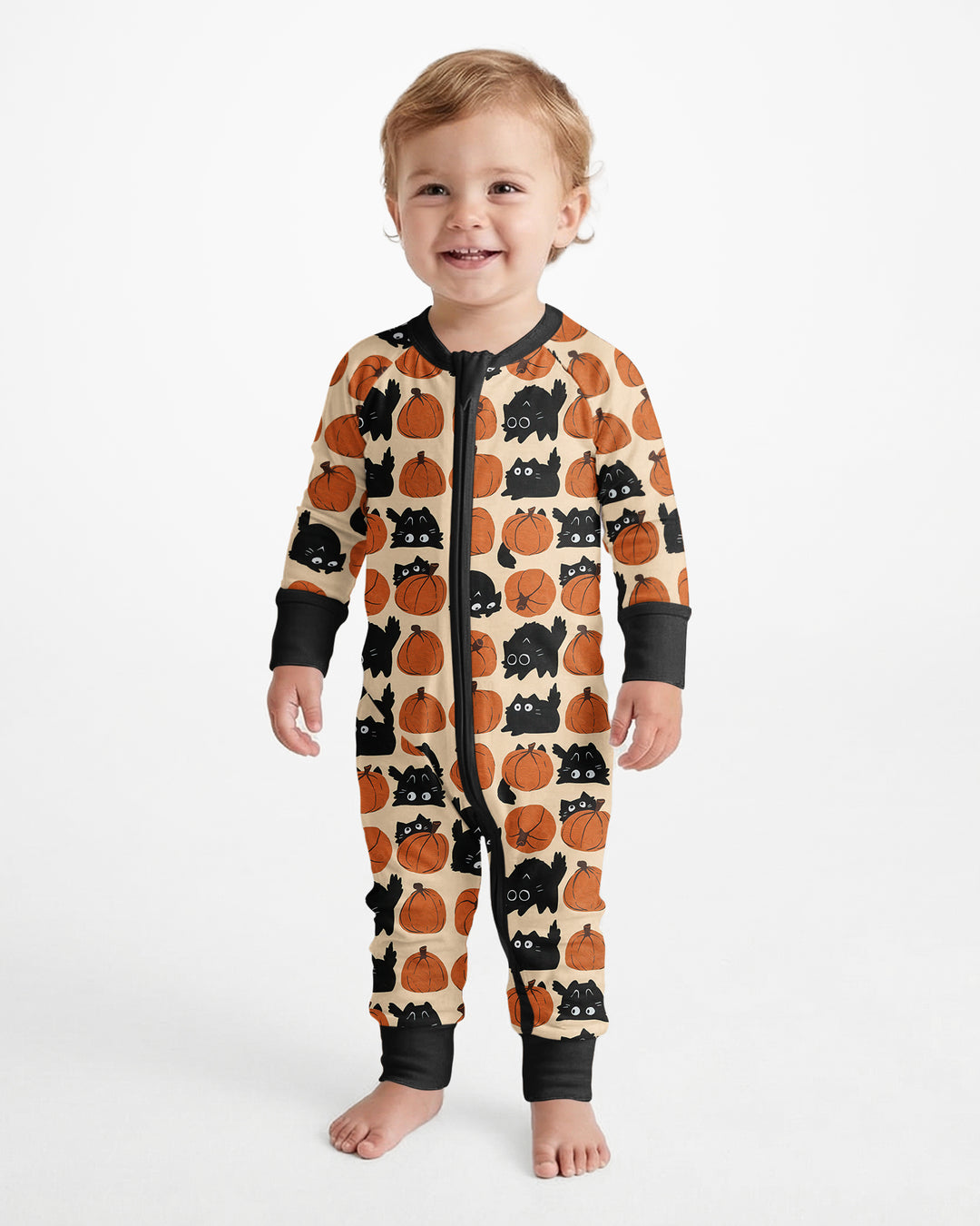 Black Cat Pumpkins Bamboo Convertible Zippy